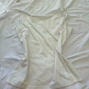 Spaghetti strap, white tank top